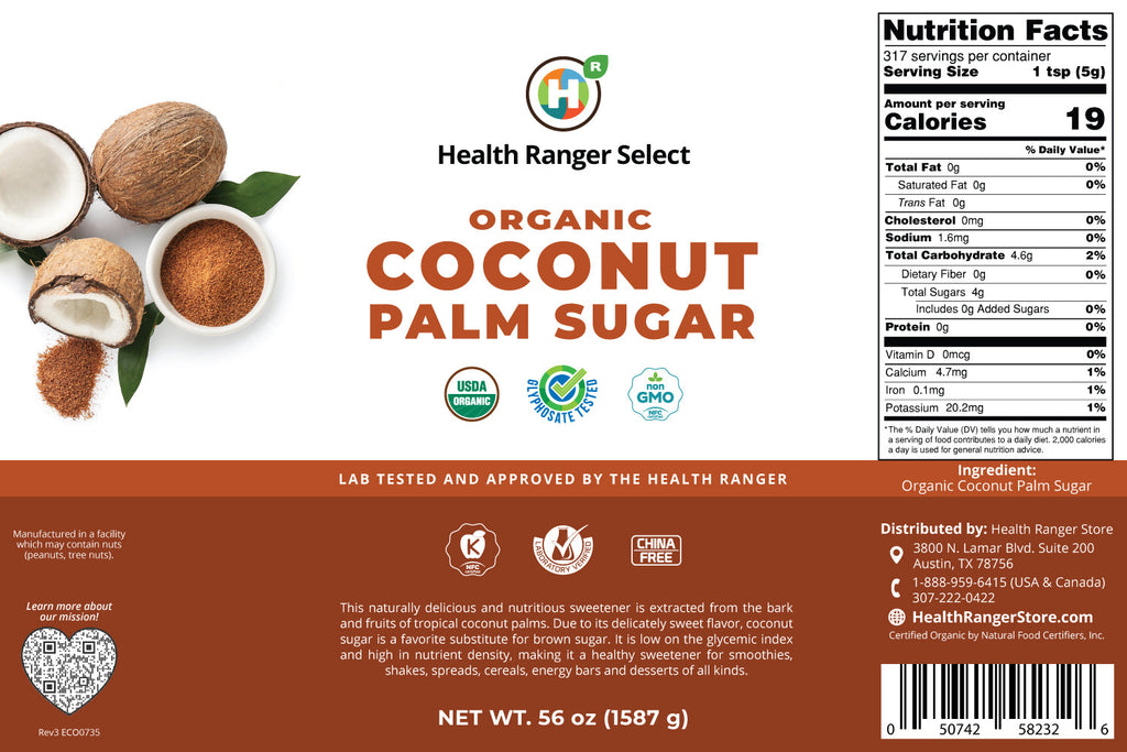 Organic Coconut Palm Sugar 56 oz (#10 can, 1587g) (2-Pack) — Bright Shop
