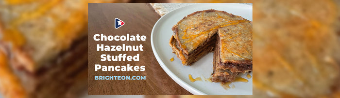 Flourless, Chocolate Hazelnut Stuffed Pancakes
