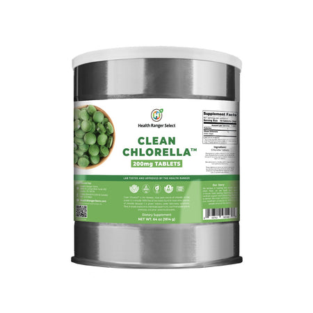 Clean Chlorella 200mg Tablets (64oz, 1814g) #10 can, approximately 9070 tablets