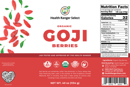 Organic Goji Berries (40oz, #10 can)