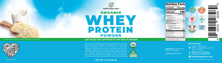 Organic Whey Protein Powder 15 oz (425g)