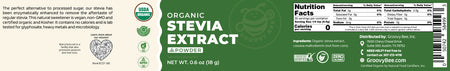 Organic Stevia Extract Powder 0.6oz (18g)