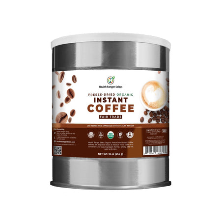 Fair Trade Organic Freeze-Dried Instant Coffee 16oz (454g) #10 CAN (2-Pack)