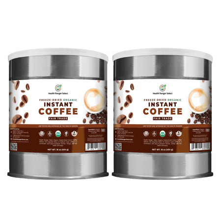 Fair Trade Organic Freeze-Dried Instant Coffee 16oz (454g) #10 CAN (2-Pack)