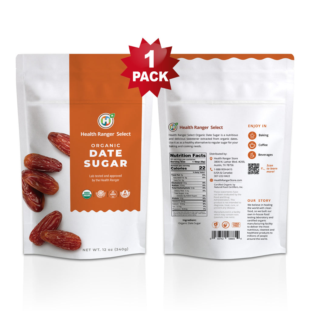 Organic Date Sugar 12 oz (340g) — Bright Shop