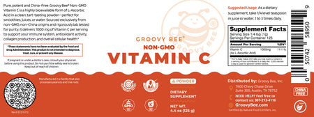 Non-GMO Vitamin C Powder 4.4 oz (125g)