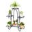 6-Tier Plant Stand with Adjustable Foot Pads-Black