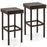 2 Pieces Patio Rattan Wicker Bar Stool Chairs-Brown