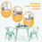 27 Inch Kids Square Steel Table Play Learn Activity Table-Blue