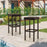 2 Pieces Patio Rattan Wicker Bar Stool Chairs-Brown
