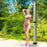 7.2 Feet Solar-Heated Outdoor Shower with Free-Rotating Shower Head