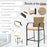 32 Inches Outdoor Steel Square Bar Table with Powder-Coated Tabletop
