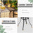 3 Pieces Patio Bar Set with 2 Bar Stools and 1 Square Table