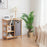 Bamboo Laundry Hamper Stand with Removable Sliding Bag and 3-Tier Open Shelves