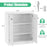 2 Door Storage Base Cabinet with 3-Tier Shelf-White