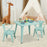 27 Inch Kids Square Steel Table Play Learn Activity Table-Blue
