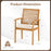 Outdoor Patio Dining Chairs Set of 2 with Removable Padded Cushion and Slatted Backrest-Beige