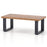 47 inch Farmhouse Style Rustic Coffee Table with Thickened Tabletop and Natural Wood Texture-Oak