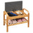 Shoe Rack Bench Bamboo with Storage Shelf-Natural