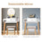 Wooden Makeup Dressing Mirror Table Set with Drawer