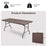 6 Feet Folding Portable Rattan Table with Carrying Handle