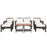7 Pieces Patio Rattan Cushioned Conversation Furniture Set