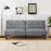 Convertible Folding Futon Sofa Bed with 6-Position Adjustable Backrest-Gray