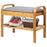 Shoe Rack Bench Bamboo with Storage Shelf-Natural