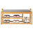 3-Tier Bamboo Shoe Rack Bench with Cushion-Natural