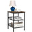 3-Tier Industrial End Table with Mesh Shelves and Adjustable Shelves