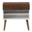 Mid-Century Nightstand with Drawer and Rubber Wood Legs
