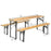 3 Pieces Folding Wooden Picnic Table Bench Set