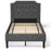 Linen Twin Upholstered Platform Bed with Frame Headboard Mattress Foundation