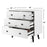 4 Drawers Dresser Chest of Drawers Free Standing Sideboard Cabinet-White
