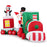 11.5 FT Christmas Inflatables Train Blow Up Santa Claus Driving Train