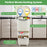 11 Gallon 3-Layer Kitchen Trash Can with Lid and 2 Removable Buckets-Beige