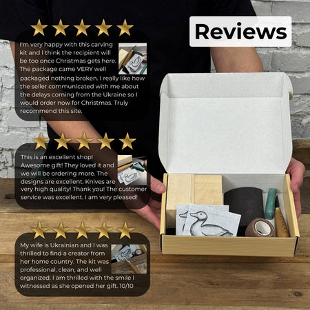 Duck Carving Kit - Complete Starter Whittling Kit for Beginners, Adults, Teens, and Kids