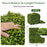 12-Pieces 20 Inch x 20 Inch Artificial Hedge Boxwood Panels