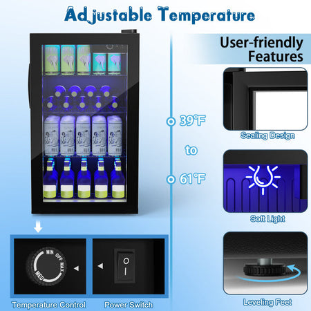 120-Can Beverage Fridge