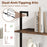 5 Tier Wall Mount Ladder Shelf with Anti-Tipping Kits for Home Office-Rustic Brown