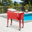 Red Portable Outdoor Patio Cooler Cart