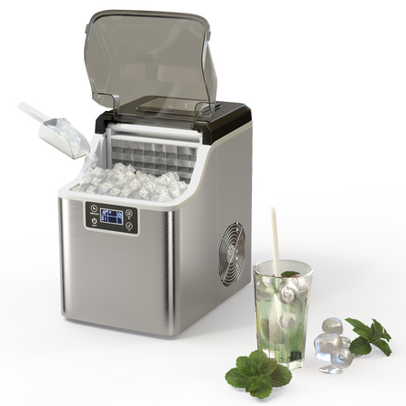 Portable Ice Maker with Scoop & Basket
