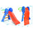 2 Step Indoors Kids Plastic Folding Slide with Basketball Hoop
