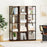 12-Cube Bookcase with 2 Anti-tipping Kits for Living Room-Rustic Brown
