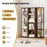 12-Cube Bookcase with 2 Anti-tipping Kits for Living Room-Rustic Brown