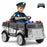 12V Battery Powered Electric Vehicle with 3 Speeds and Megaphone-Black