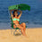 Foldable Beach Canopy Chair Sun Protection Camping Lawn Canopy Chair 330LBS Load Folding Seat w/ Cup Holder For Beach Poolside Travel Picnic