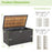 134 Gallon Rattan Storage Box with Zippered Liner and Solid Acacia Wood Top