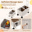 Large Foldable Utility Cart with 2-Tier Storage Crates and Telescoping Handle
