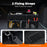 13 Gallon Car Trunk Organizer with Removable Divider and 6 Pockets-Black